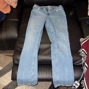 Abercrombie 90s slim straight ultra high rise curve love. No holes